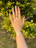 Flower Bangle+Ring Set