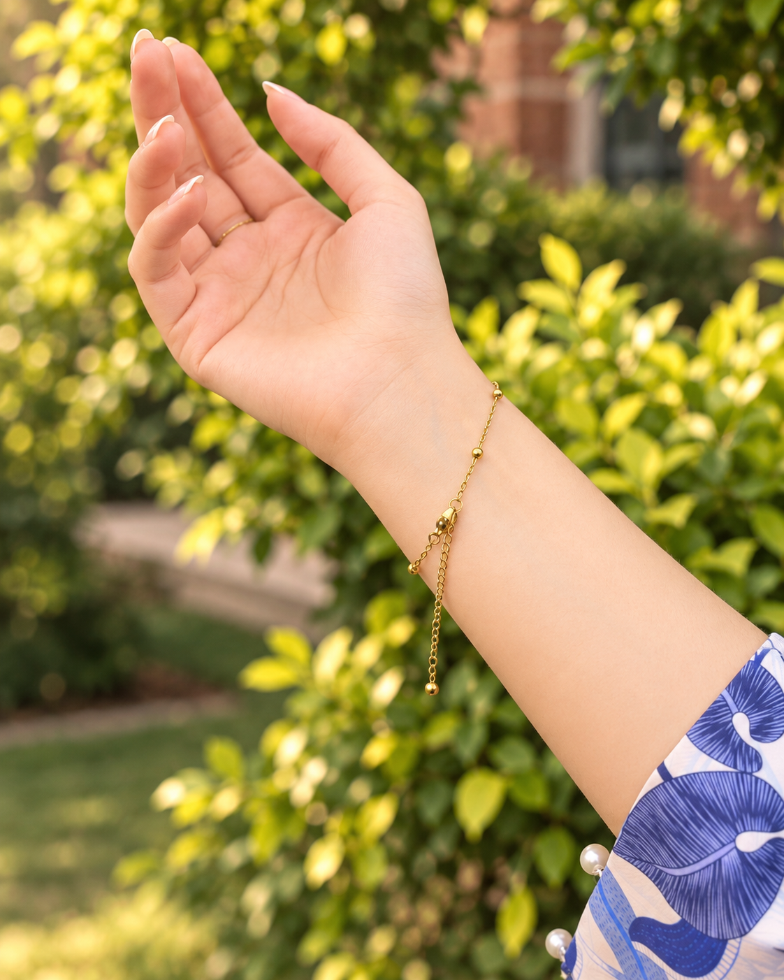 Pearl Grace Hand Chain - Stainless Steel