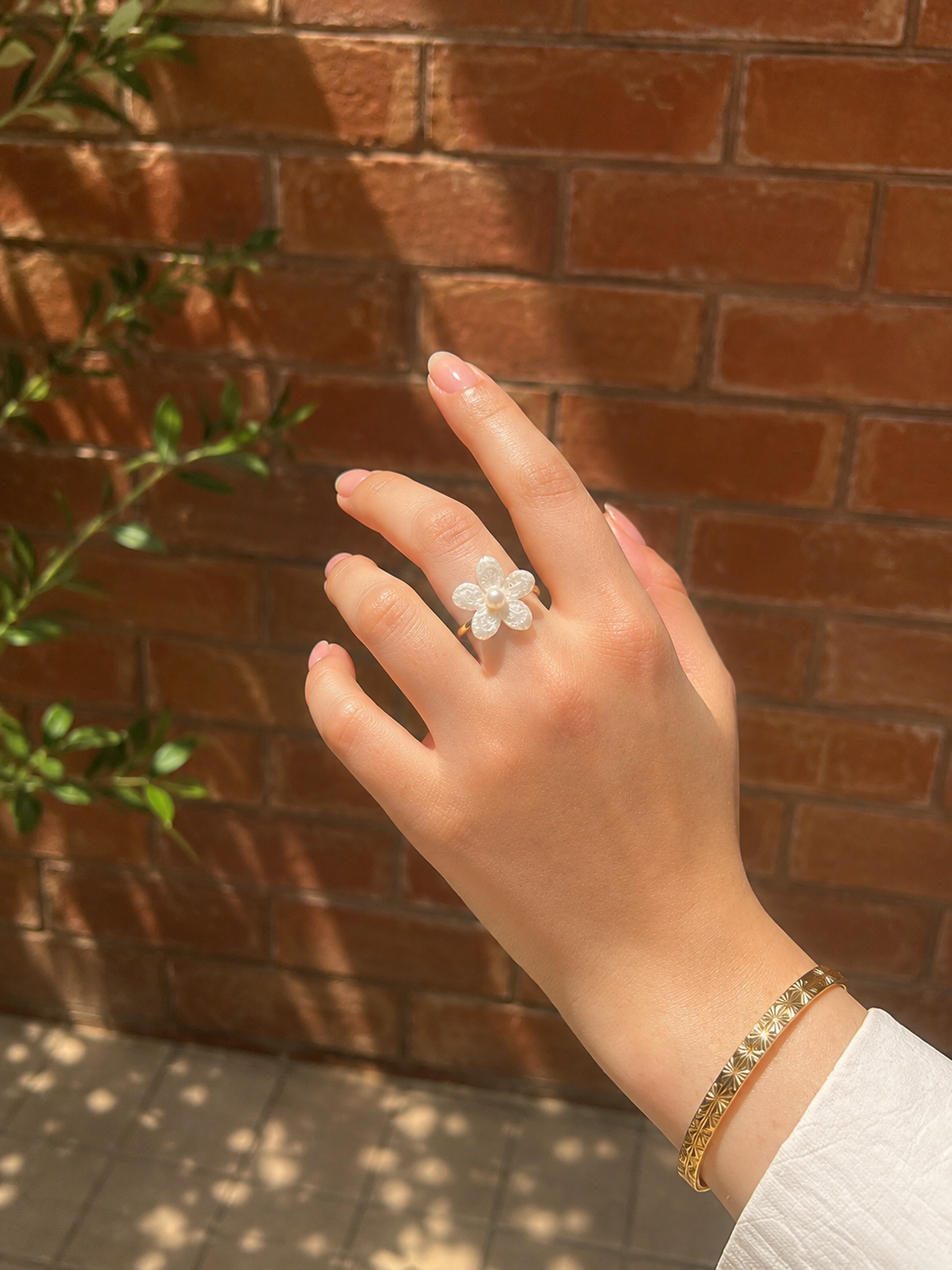 Pearl Statement Ring - Stainless Steel