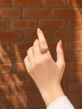 Elegant Gold Gemstone Ring - Stainless Steel