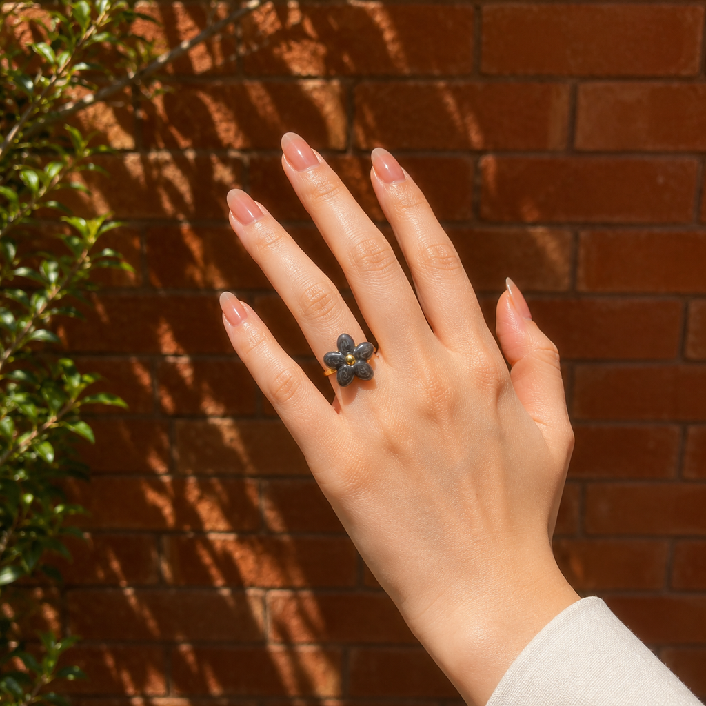 Floral Ring - Stainless Steel