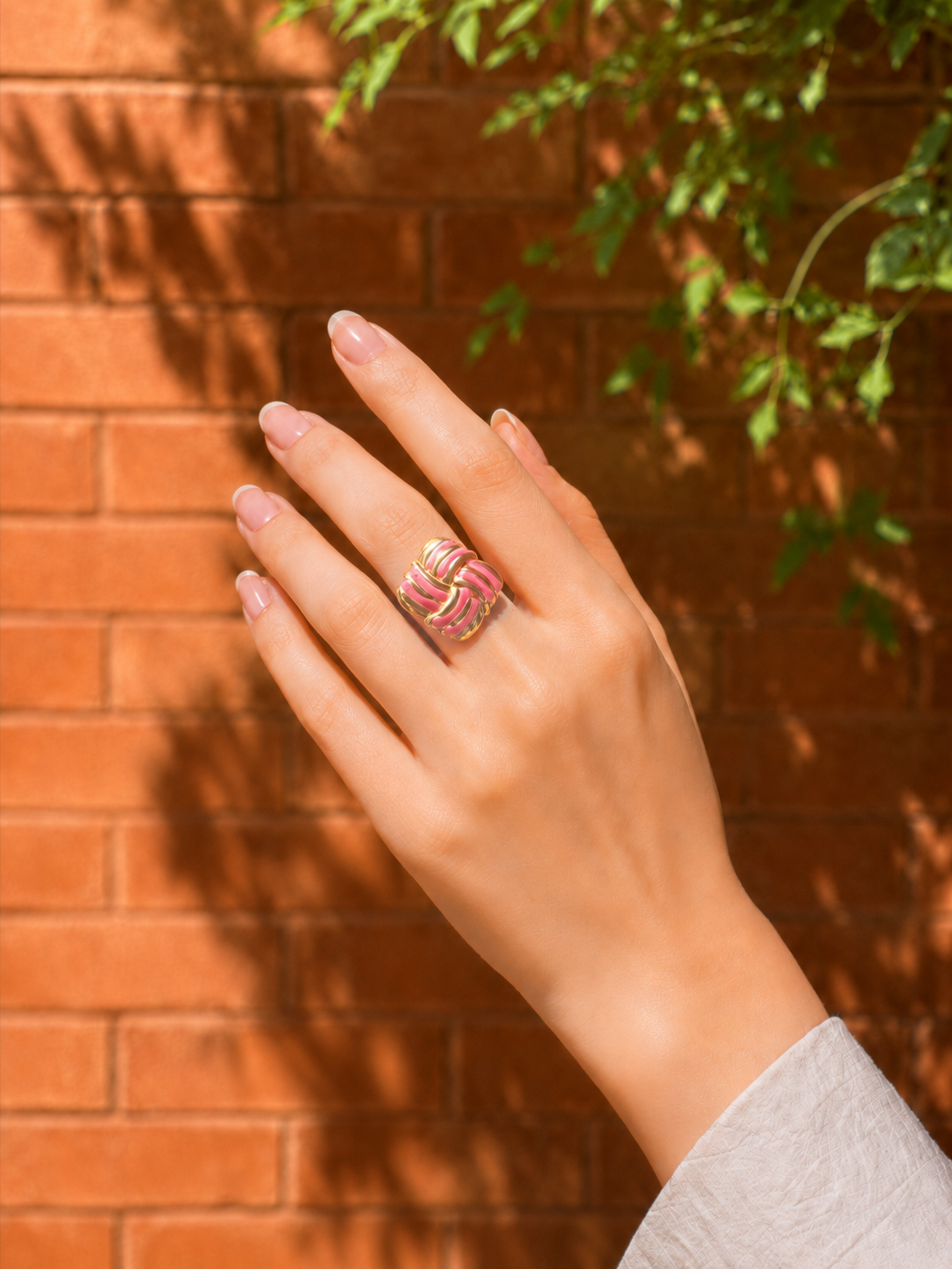 Blush Knotted Ring