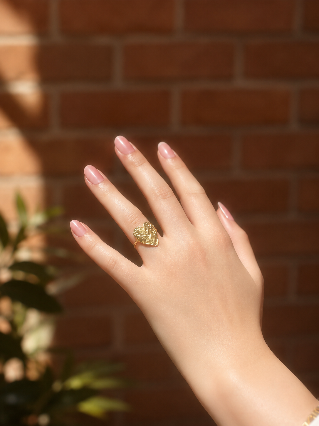 Gilded Heart Ring - Stainless Steel