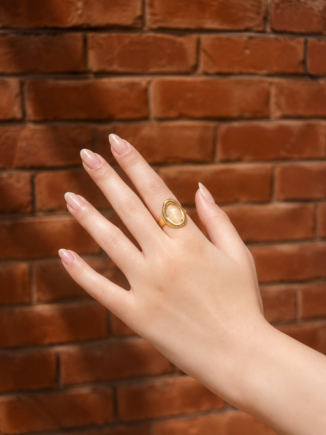 Sleek Oval Ring - Stainless Steel