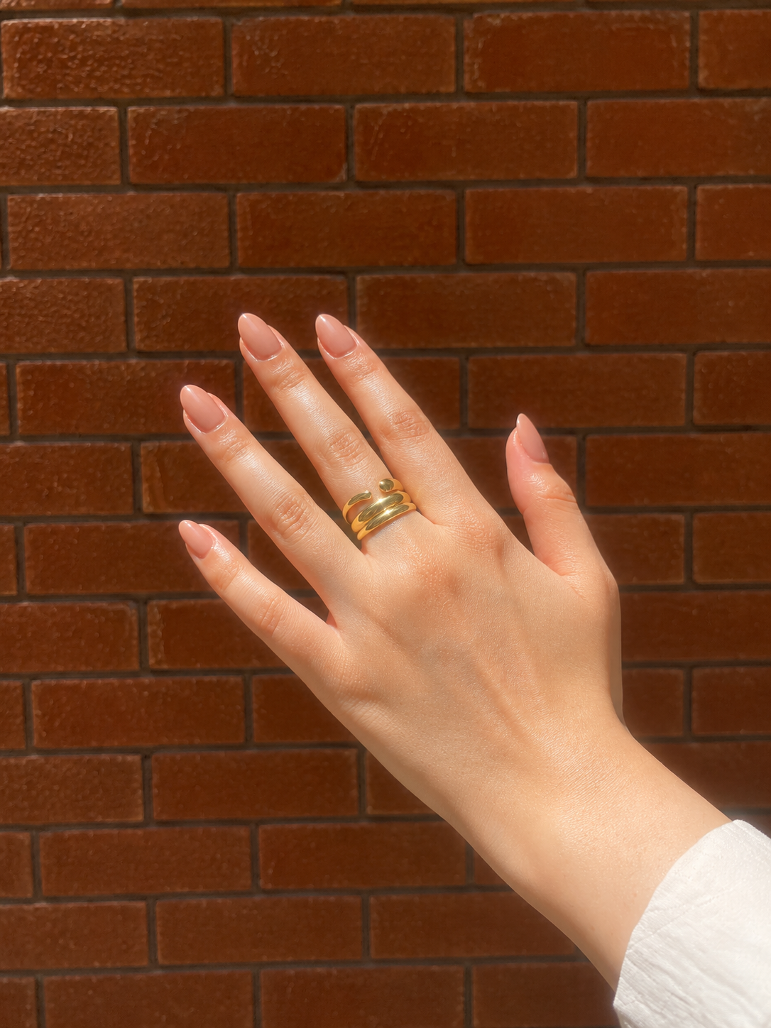 Golden Coil Ring - Stainless Steel