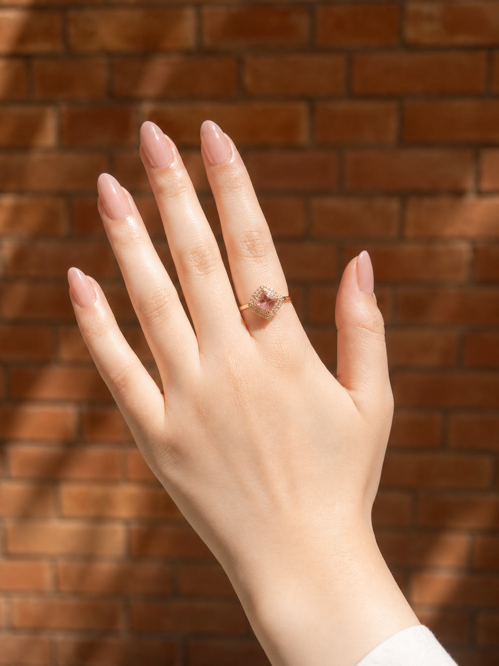Elegant Gold Gemstone Ring - Stainless Steel