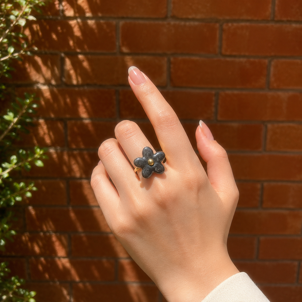 Floral Ring - Stainless Steel