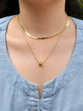 Golden Layered Ball Pendant - Stainless Steel