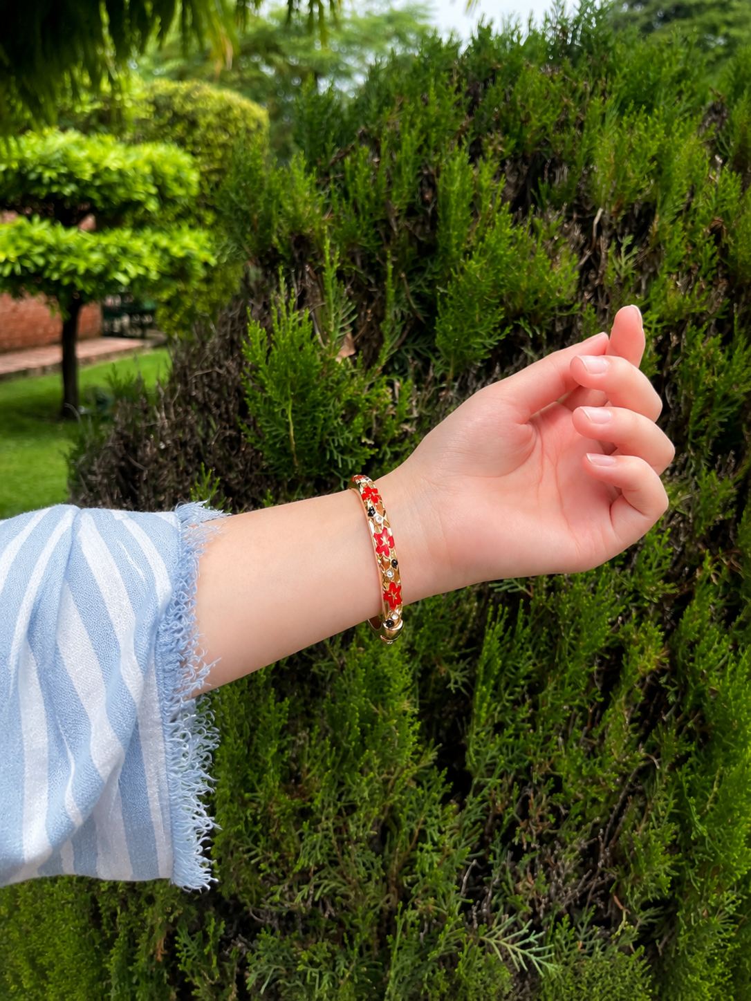 Crimson Floral - Stainless Steel